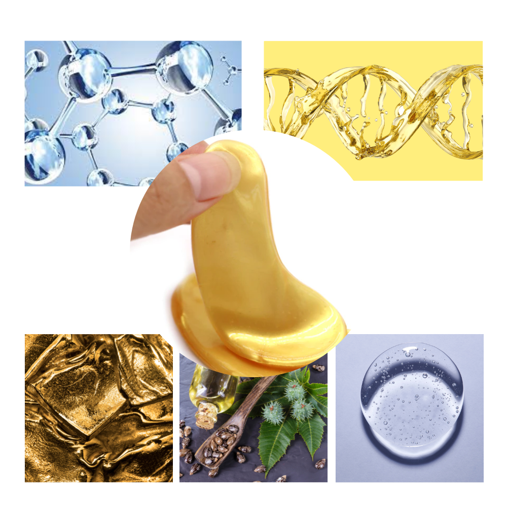 Masque de soin pour les yeux Well-Link avec solution de collagène et or 24 carats, 20 paires de patchs pour revitaliser la peau.
