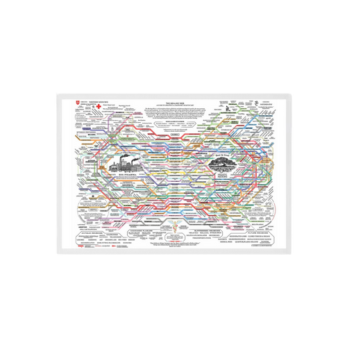 Imagem de uma obra de arte intitulada "Web de la guérison" da China, com design que representa bem-estar e cura.