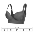 Soutien-gorge push-up Noyal com grandes abas laterais integradas e modeladora, em tecido macio e confortável.