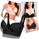 Soutien-gorge Noyal Push-Up com grandes laterais integradas, modelo de lingerie com reforço e suporte visível na imagem.