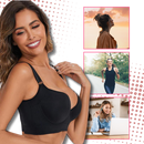 Soutien-gorge push-up Noyal com grandes asas laterais integradas, modelador e confortável para uso diário.