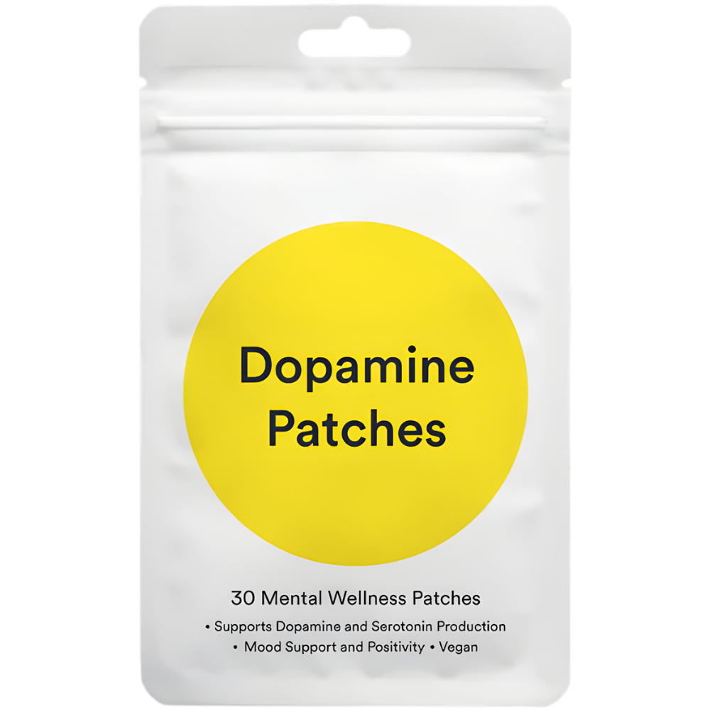 Patchs bem-estar Wiieey para fitness e nutrição, ultra-absorbentes, mostrados sobre a pele em uso durante atividade física.