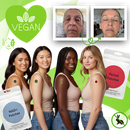 Patchs de bem-estar da Wiieey, ultra-absorbantes, usados para fitness e nutrição, visíveis na imagem.