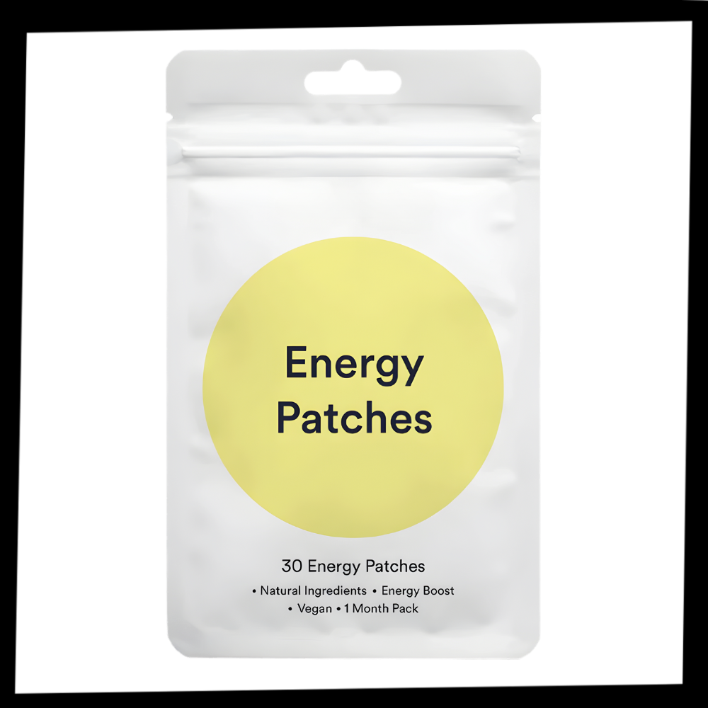 Patches de bem-estar ultra-absorvent da Wiieey para fitness e nutrição, mostrado aplicados na pele em ambiente de exercícios.