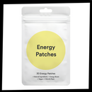 Patches de bem-estar ultra-absorvent da Wiieey para fitness e nutrição, mostrado aplicados na pele em ambiente de exercícios.