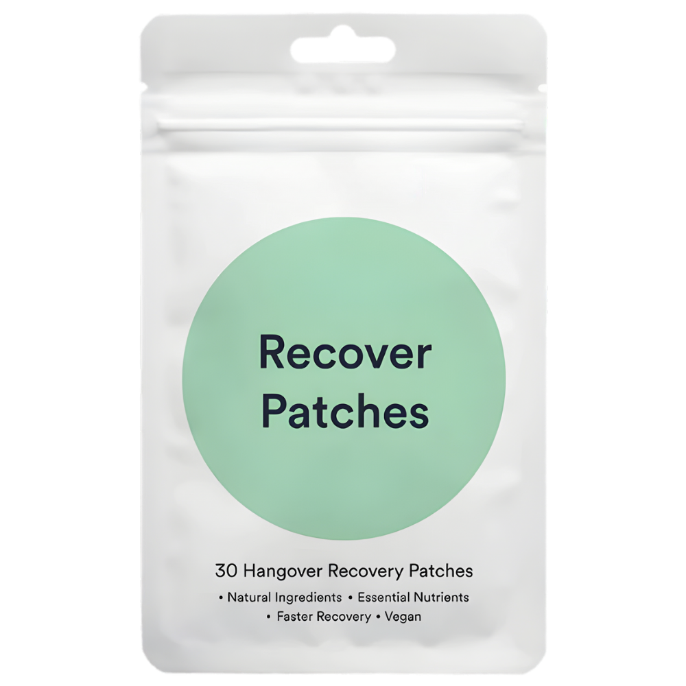 Patchs bem-estar Wiieey, ultra-absorbentes para fitness e nutrição, visíveis na imagem.
