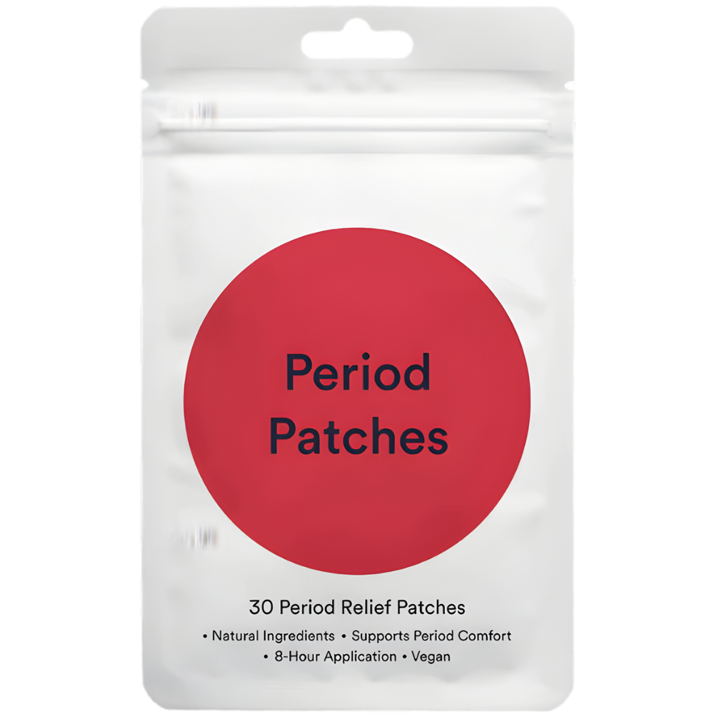 Patchs bem-estar Wiieey, ultra-absorbentes, para fitness e nutrição, visíveis na imagem com embalagem e detalhes do produto.