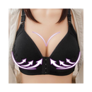 Soutien-gorge push-up grande porte sem aro, sem fio, em renda preta, da marca Follure, para lingerie confortável e elegante.