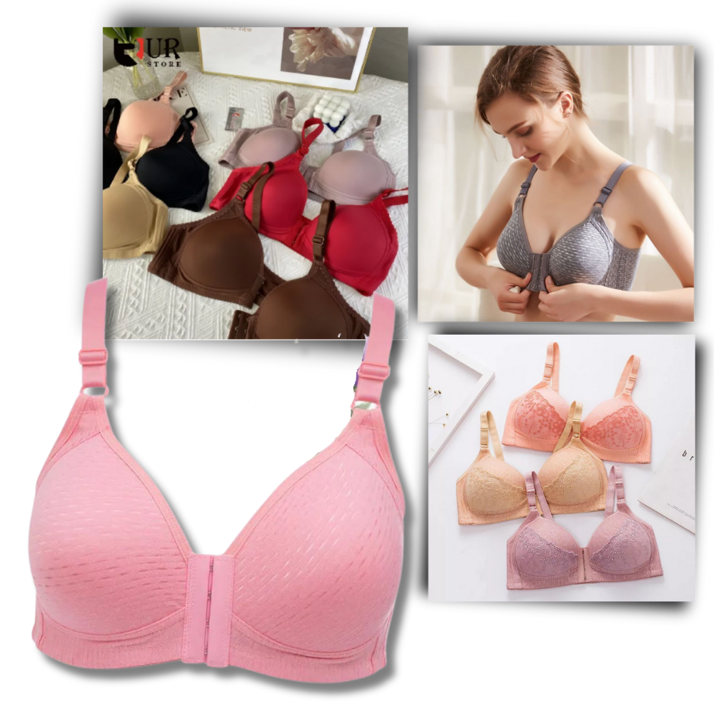 Soutien-gorge sem fio push-up de grande tamanho da marca Follure, com acabamento confortável e suporte aprimorado.