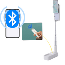 Suporte para smartphone Wmtec com kit de iluminação Bluetooth integrado, acessório para tripé e monopé.