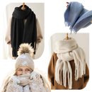 Echarpe feminina Sodial, aconchegante e elegante, feita de tecido macio com design clássico para conforto e estilo.