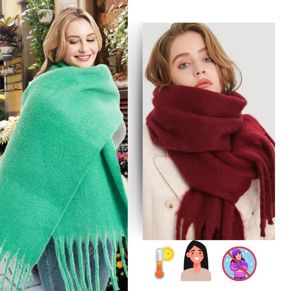Echarpe feminina Sodial, tecido macio e aconchegante, ideal para complementar look elegante e confortável.
