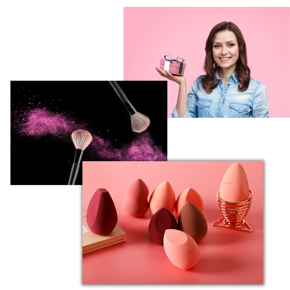Esponja de maquiagem da Wonderful Magic, macia, branca e ideal para aplicação de cosméticos.