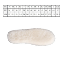 Solas interiores quentes de lã para pés, marca Ineticiam, com textura macia e dimensionada para conforto térmico.