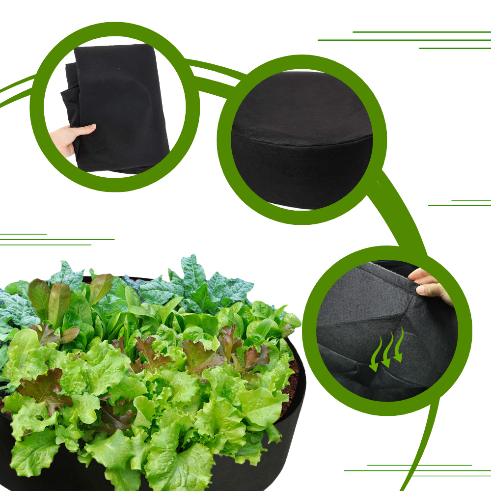 Sac de plantation respirante e versátil Worallymy para jardinagem, 60x20 cm, ideal para plantar e cuidar de plantas.