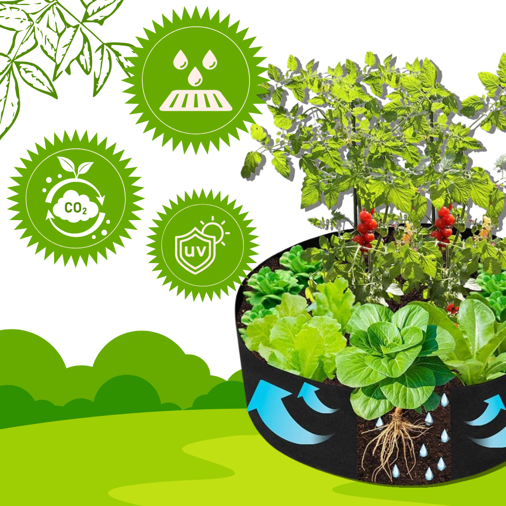 Sac de plantation respirante Worallymy para jardinagem, resistente e versátil, ideal para cultivo de plantas e hortas.