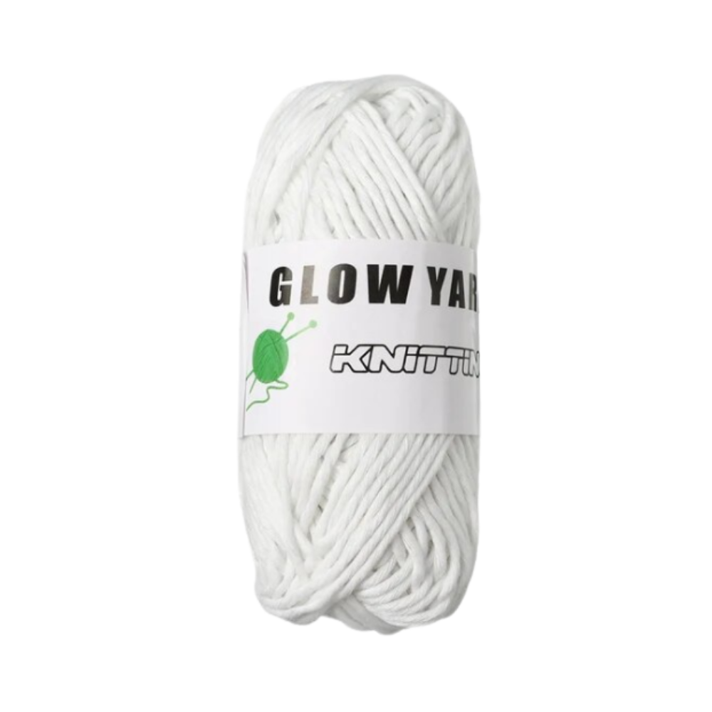 Fil phosphorescente colorido da Wovilon para artesanato, em tom violeta com efeito que brilha no escuro, ideal para hobbies criativos.