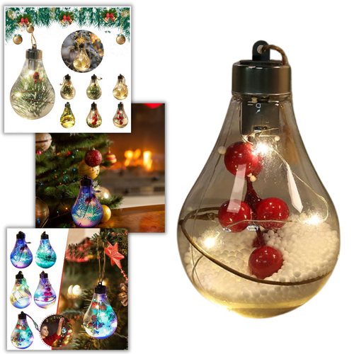Ampoule Boule de Noël transparente à LED Wrea, décoration de Noël saisonnière pour embellir votre sapin ou intérieur.