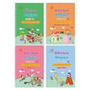 Caderno de escrita apagável com ranhuras da Moonvvin, brinquedo educativo para prática de escrita em francês.