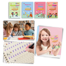 Caderno de escrita apagável com ranhuras da Moonvvin, brinquedo educativo para prática de escrita e desenvolvimento de habilidades.