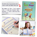 Caderno de escrita apagável com ranhuras da Moonvvin, ideal para prática de caligrafia e jogos educativos para crianças.