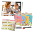 Caderno de escrita apagável com ranhuras da Moonvvin, ideal para brinquedos educativos de prática de escrita e aprendizagem.