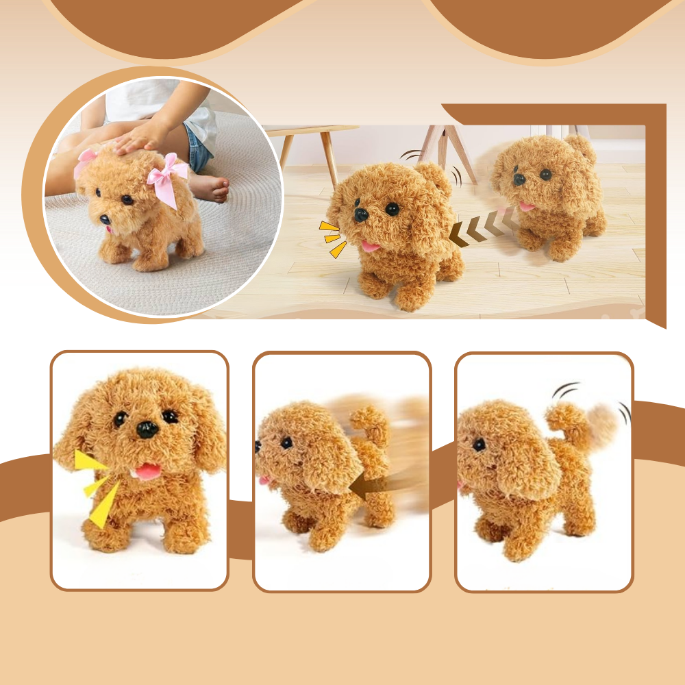 Robô de brinquedo Shih Tzu em smoking da marca Xanovooo, adorável figura de robô chaton ou cãozinho.