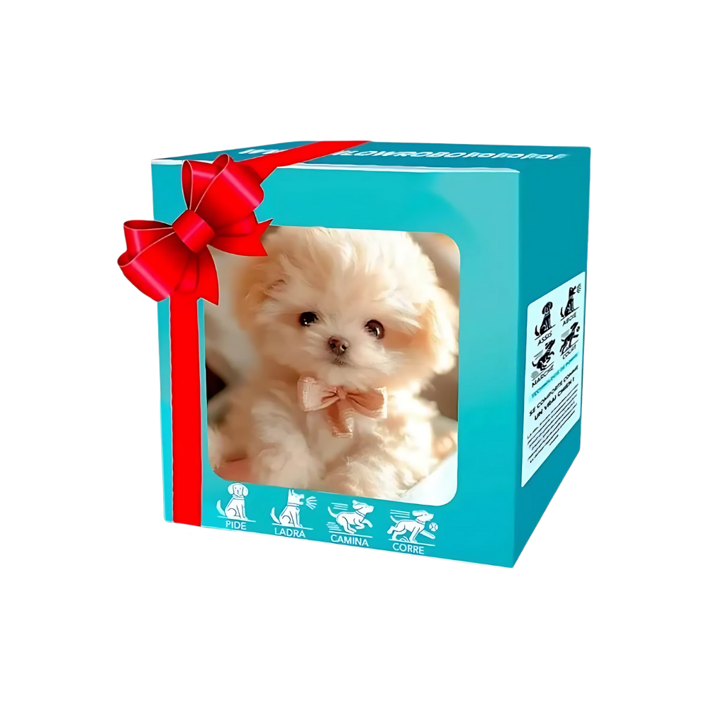 Boneco robô de cachorro Shih Tzu da Xanovooo, adorável e em smoking, brinquedo de robô para crianças e colecionadores.