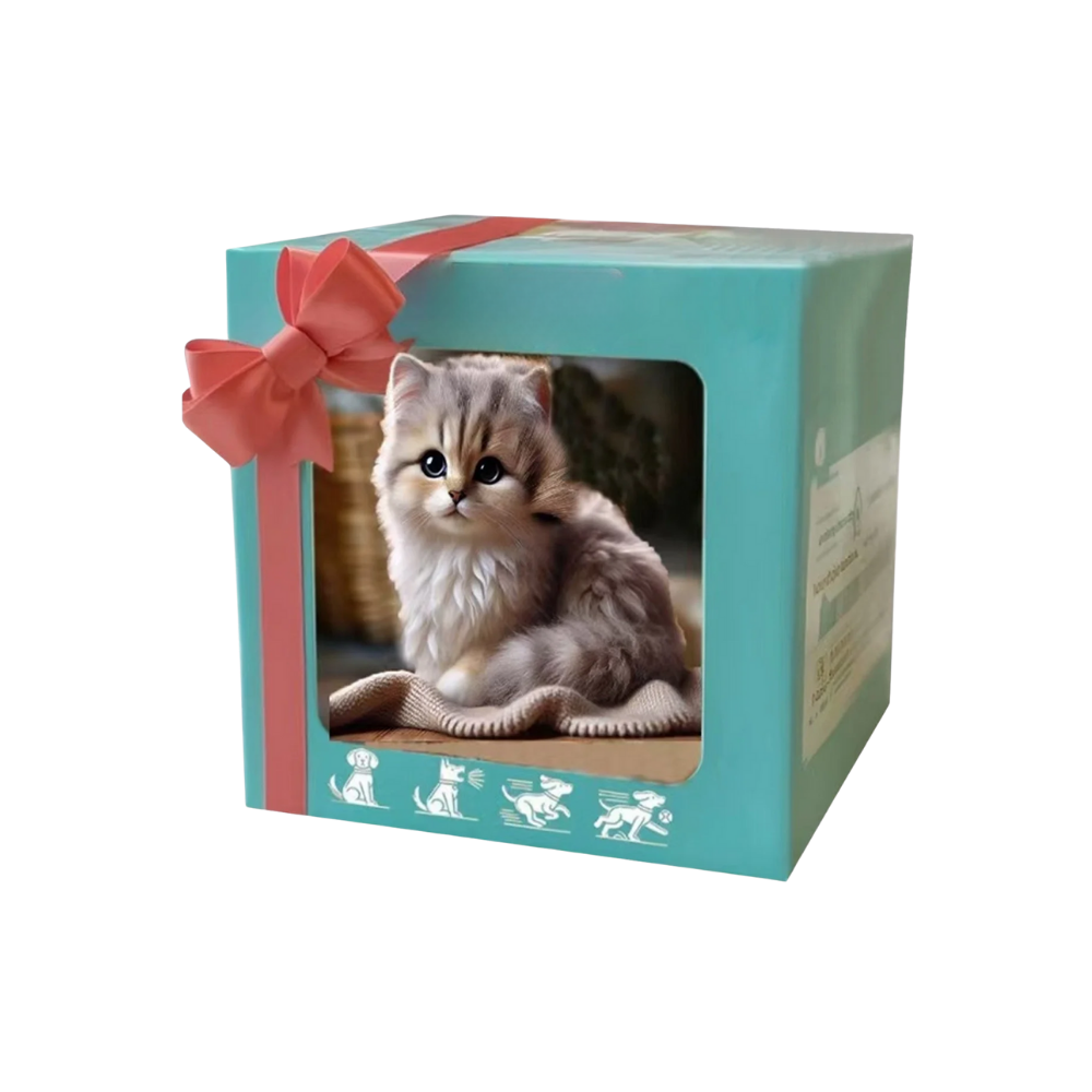 Boneco robô de brinquedo da Xanovooo com design de filhote de cachorro Shih Tzu em smoking, fofo e detalhado.