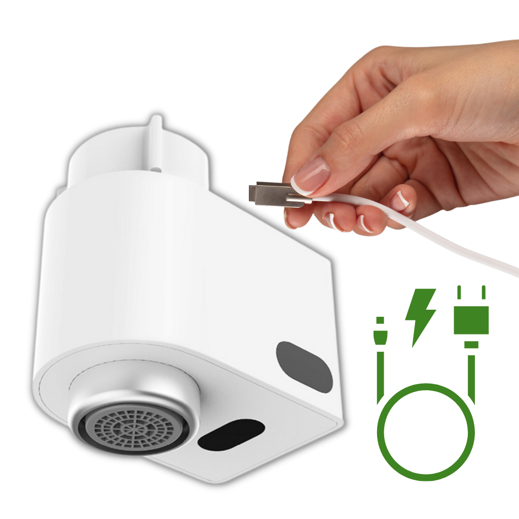 Robinet economizador de água Xiaoda, peça de material de encanamento com tecnologia de indução para economia de água.