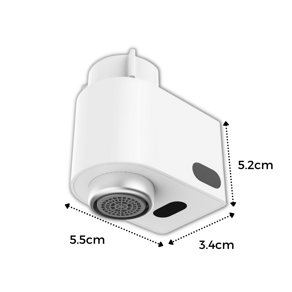 Robinet economizador de água por indução da marca Xiaoda, peça de material de encanamento, mostrada em detalhe.