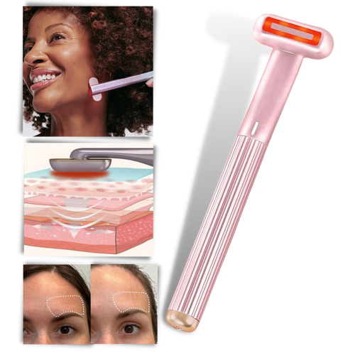 Bâton de soin du visage Xiaofu avec lumière rouge, cosmétique pour revitaliser et améliorer la peau.