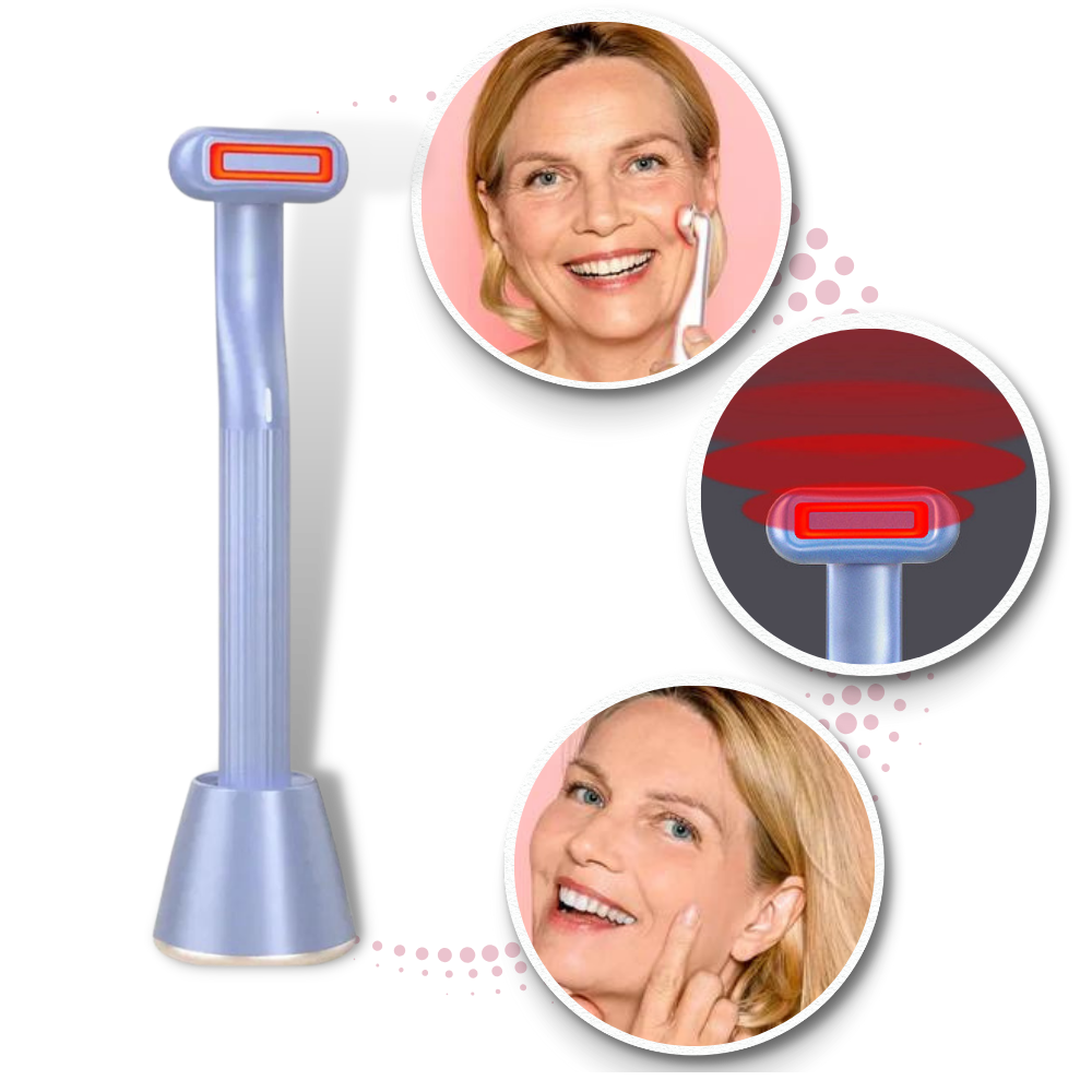 Bâton de soin du visage Xiaofu avec lumière rouge pour la peau, conçu pour la beauté et le soin facial.