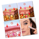 Báton de cuidado facial com luz vermelha da marca Xiaofu, usado para tratamentos de beleza e revitalização da pele.