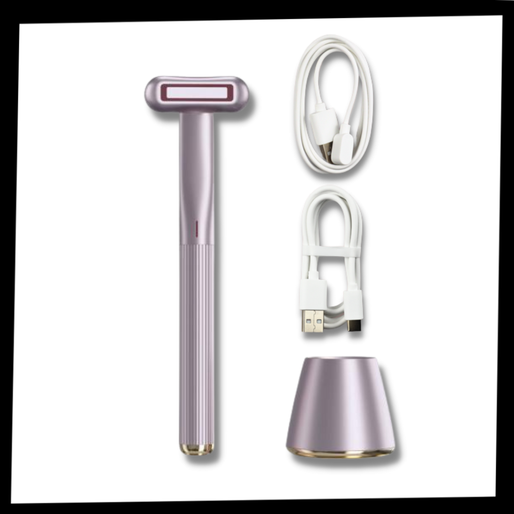 Baton de soin facial Xiaofu com luz vermelha, dispositivo de cosméticos para cuidados da pele.