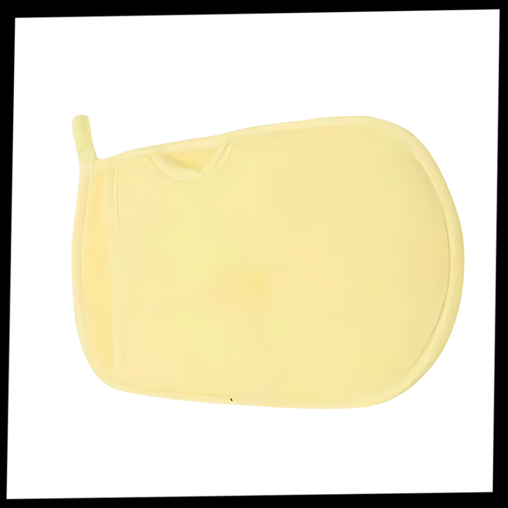 Luvas de esfoliação suaves para o corpo da marca Xids, produtos cosméticos para cuidados com a pele.
