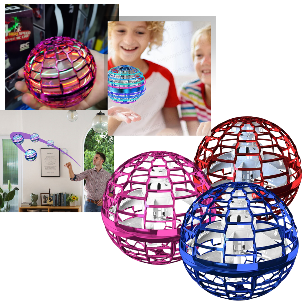 Jogo de brinquedo voador Xinhuaya com bola que flutua, brinquete voador rosa para crianças e diversão ao ar livre.