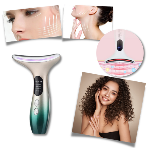 Aparelho de cosméticos Xinxinniu para tonificação do pescoço e rosto, dispositivo de beleza branco, usado na pele facial e do pescoço.