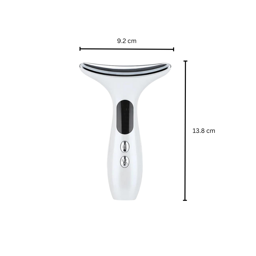 Aparelho de cosméticos Xinxinniu para reafirmar o pescoço e o rosto, em cor branca, com design compacto e tecnologia avançada
