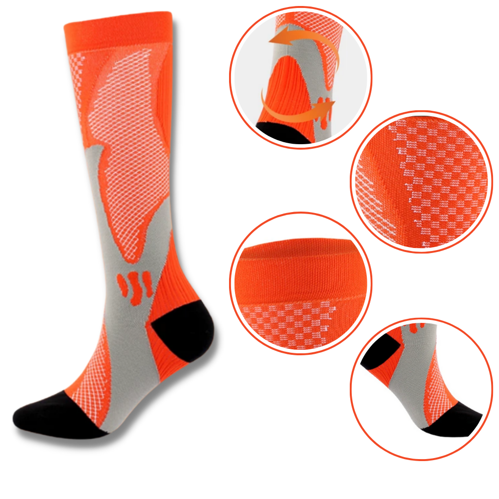 Chaussettes de compression fonctionnelles et élégantes de la marque Xtf By Extreme Fit, en blanc, taille S.