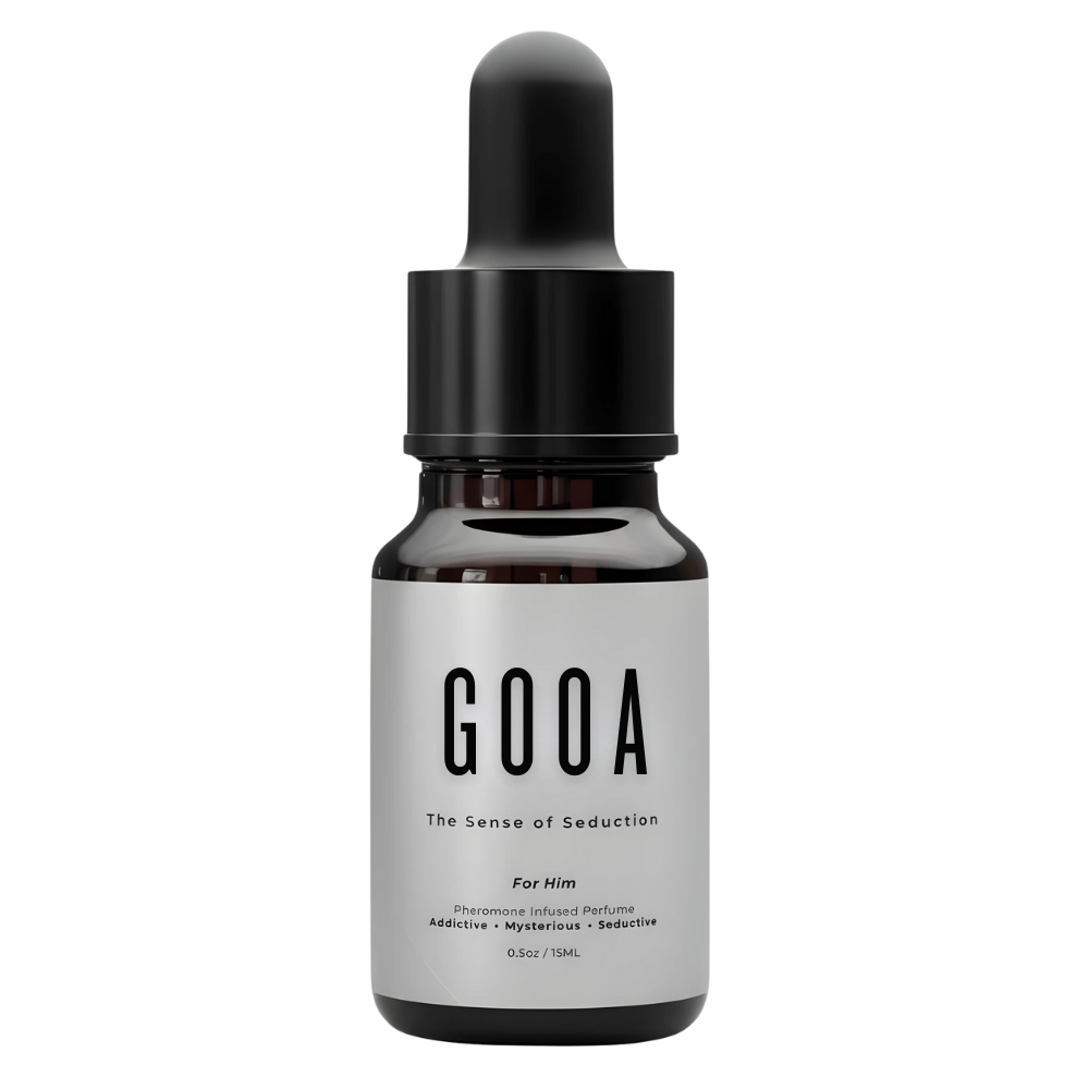 Parfum sedutor da Yadornos com feromônios para homens e mulheres, frasco elegante e design sofisticado.