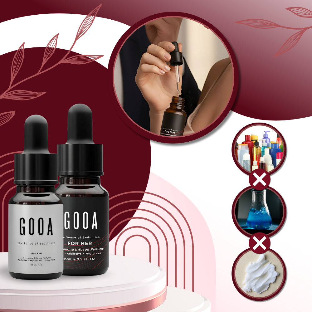 Parfum sedutor com feromônios da Yadornos, para homens e mulheres, frasco elegante, ideal para atrair e encantar.