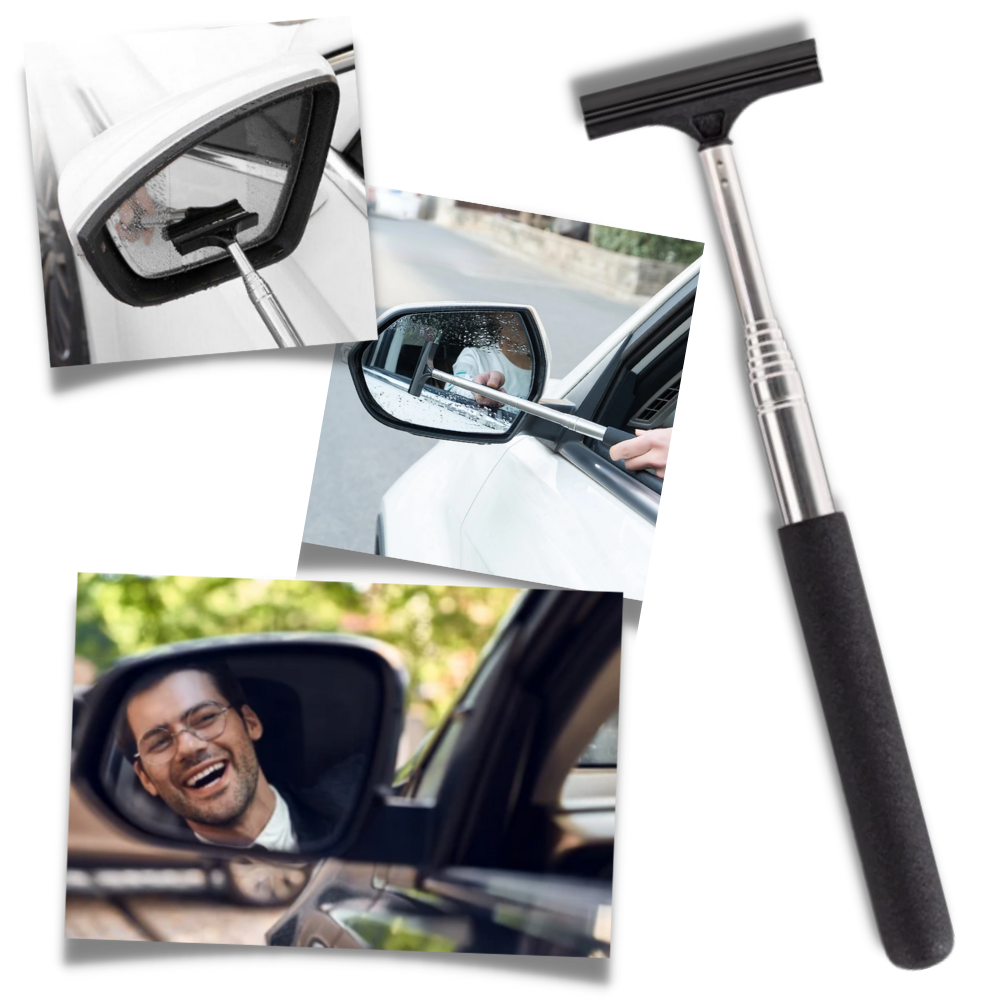 Raclette telescópica para retrovisor de automóveis e motos, marca Yaoping, peça de reposição preta.