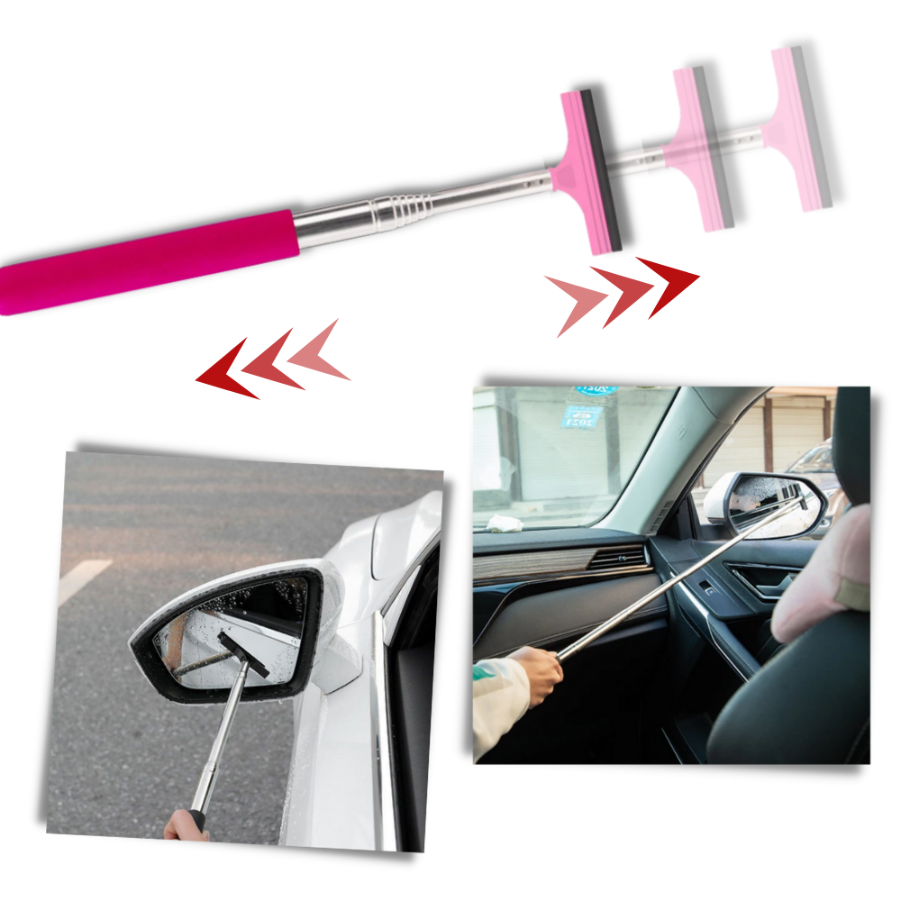 Raclette telescópica para retrovisor automotivo da marca Yaoping, peça de reposição preta para veículos e motos.