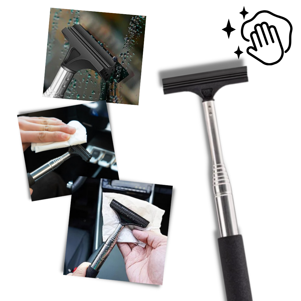 Raclette telescópica para retrovisor de peças automotivas Yaoping, ferramenta negra para limpeza de espelhos automotivos.