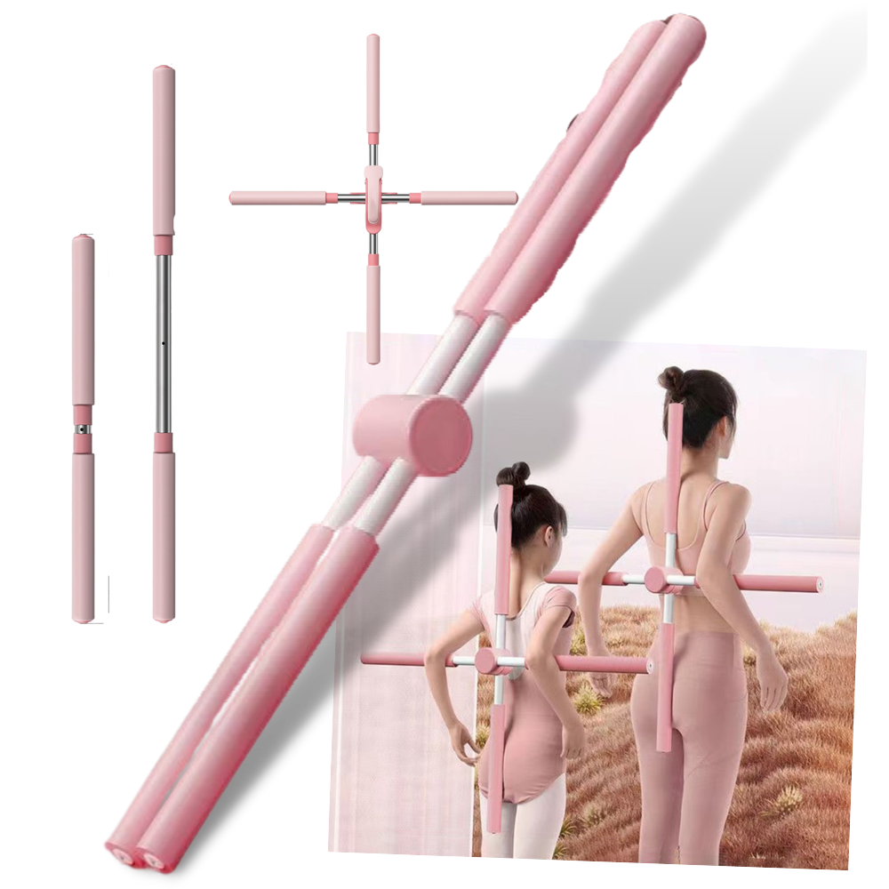 Bâton corrector de postura da Ybeny, material de ergoterapia e fisioterapia, em cor cinza, usado para melhorar a postura.