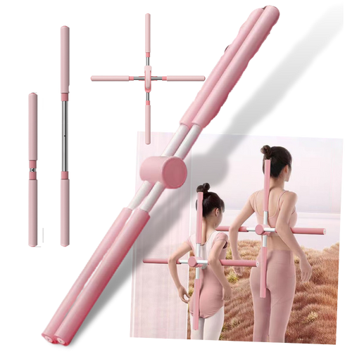 Bâton corrector de postura da Ybeny, material de ergoterapia e fisioterapia, em cor cinza, usado para melhorar a postura.
