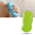 Esponja de banho exfoliante azul da Yedyly, ideal para limpeza suave e esfoliação da pele no banho.