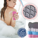 Esponja de banho exfoliante suave da marca Yedyly, em tom azul, ideal para limpeza e cuidados com a pele.