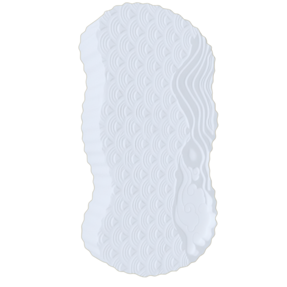 Esponja de banho exfoliante suave da Yedyly, em tom azul, ideal para limpeza e cuidado da pele.